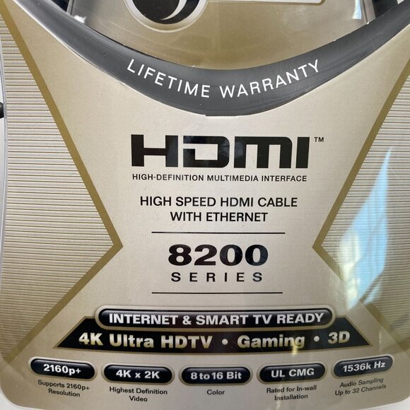 HDMI High Speed Cable with Ethernet 27 Gbps 8 FT 8200 Series NEW - Picture 5 of 8